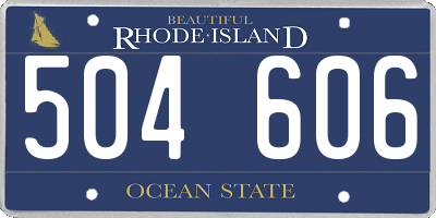 RI license plate 504606