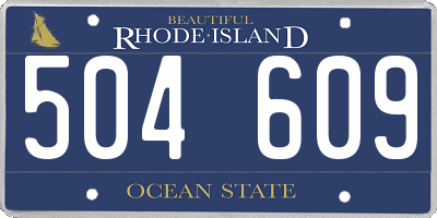 RI license plate 504609