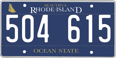 RI license plate 504615