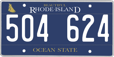 RI license plate 504624