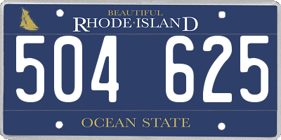 RI license plate 504625