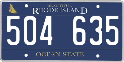 RI license plate 504635