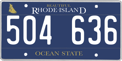 RI license plate 504636