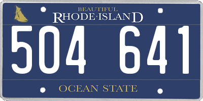 RI license plate 504641