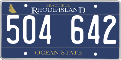 RI license plate 504642
