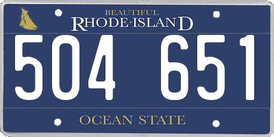 RI license plate 504651