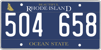 RI license plate 504658