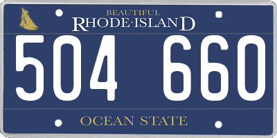 RI license plate 504660