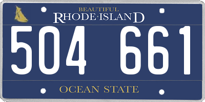 RI license plate 504661
