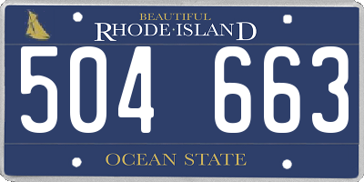 RI license plate 504663