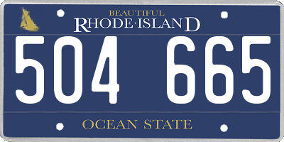 RI license plate 504665