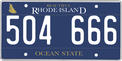 RI license plate 504666