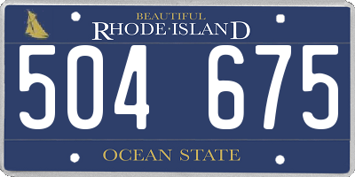 RI license plate 504675