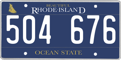 RI license plate 504676