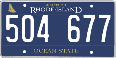 RI license plate 504677