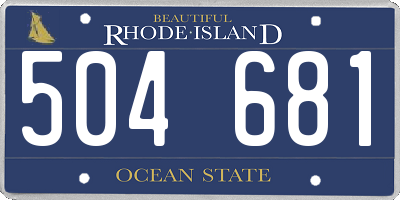RI license plate 504681