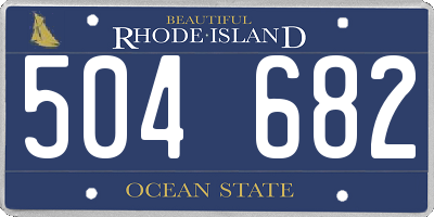 RI license plate 504682