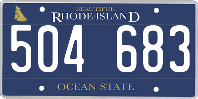 RI license plate 504683