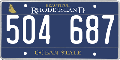 RI license plate 504687