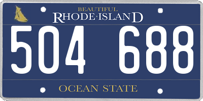 RI license plate 504688