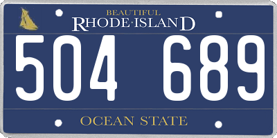 RI license plate 504689
