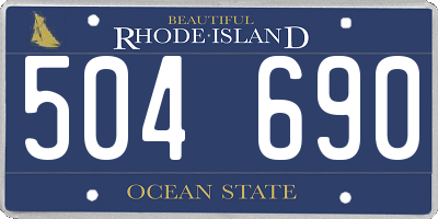 RI license plate 504690