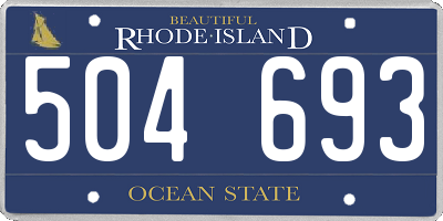 RI license plate 504693
