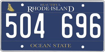 RI license plate 504696