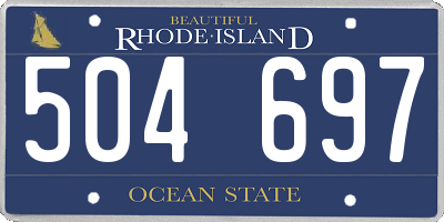 RI license plate 504697