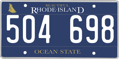 RI license plate 504698