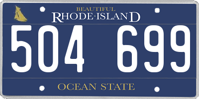 RI license plate 504699
