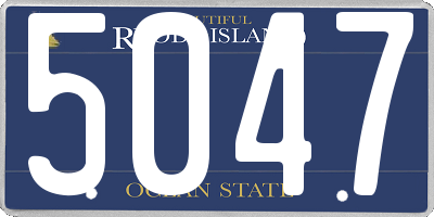 RI license plate 5047