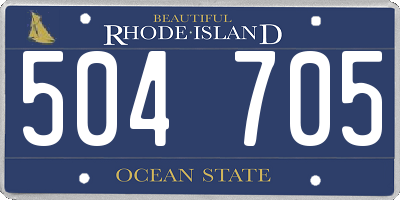 RI license plate 504705