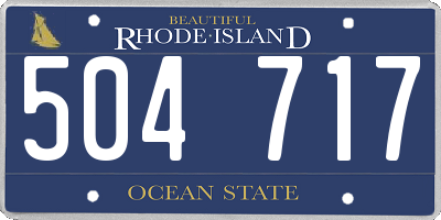 RI license plate 504717