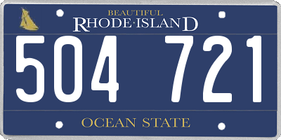 RI license plate 504721