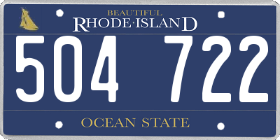 RI license plate 504722