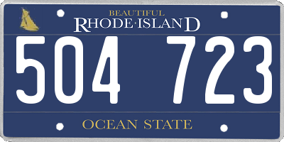 RI license plate 504723