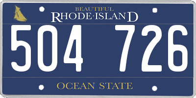 RI license plate 504726
