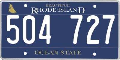 RI license plate 504727