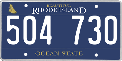 RI license plate 504730