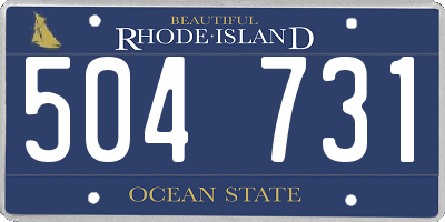 RI license plate 504731