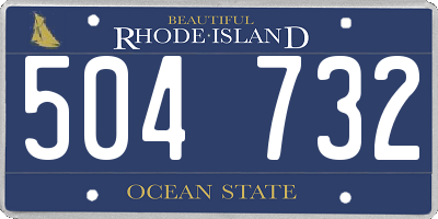 RI license plate 504732