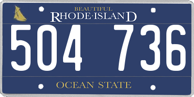 RI license plate 504736