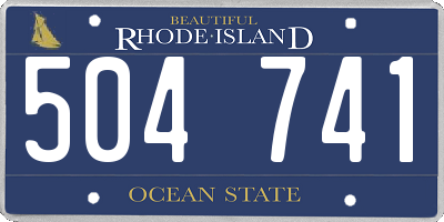 RI license plate 504741
