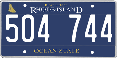 RI license plate 504744