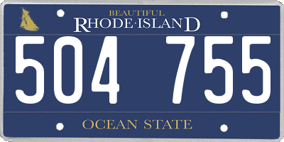 RI license plate 504755