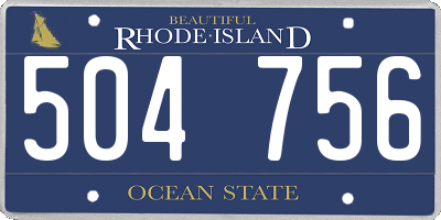 RI license plate 504756