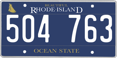 RI license plate 504763