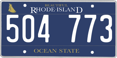 RI license plate 504773