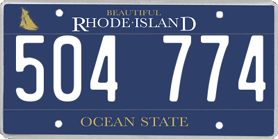RI license plate 504774